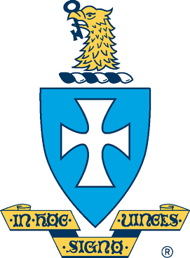 The Sigma Chi coat of arms, bearing the motto In Hoc Signo Vinces